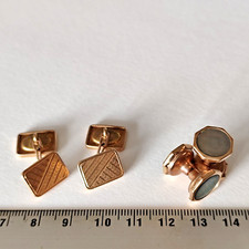 2 PAIRES DE BOUTONS DE MANCHETTE DONT MURAT PLAQUE OR REF17046J