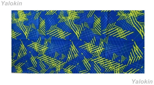 Bleu jaune bandes écharpe - bleu,