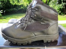 Smith's American Mens Lace Up Black Leather Work Boots Size 10 