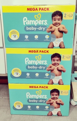 372 couches pampers baby dry - 372,