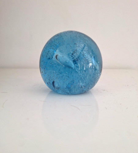 Verrerie biot boule bleu - boule,