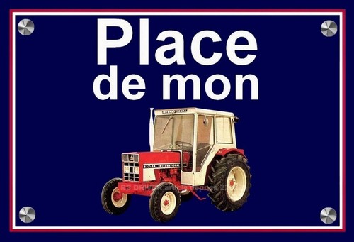 Plaque place mon tracteur - plaque, de