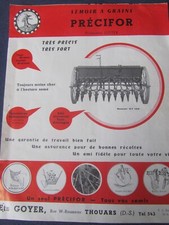 ANCIENNE BROCHURE SEMOIR A GRAINS PRECIFOR THOUARS 1950's