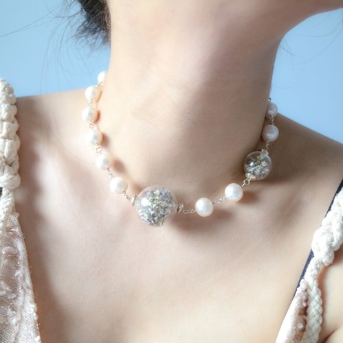 Freshwater pearl necklace - freshwater,