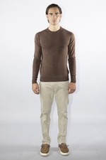 Pull en laine mérinos marron