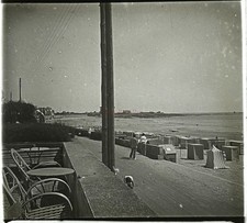 FRANCE Quiberon Famille Vacances La Plage 1937 PHOTO Stereo Verre Vintage §2