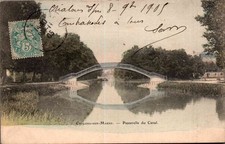 *76505 cpa 51 Chalons sur Marne - Passerelle du Canal
