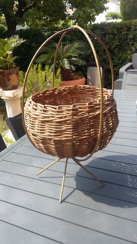 Rare ancien panier ouvrage - ancien,