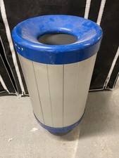 Poubelle Bleu Aluminium Alu Parc Jardin Boutique Magasin Collectivité Design