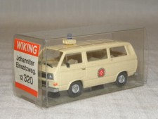 MINIATURE WIKING HO 1/87 BUS AMBULANCE VW VOLKSWAGEN 12320 JOHANNITER EINSATZWAG