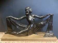 statue Art Déco - Danseuse Aux Voiles - estampillée