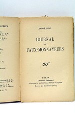 Journal des Faux-Monnayeurs GIDE Paris Gallimard 1927
