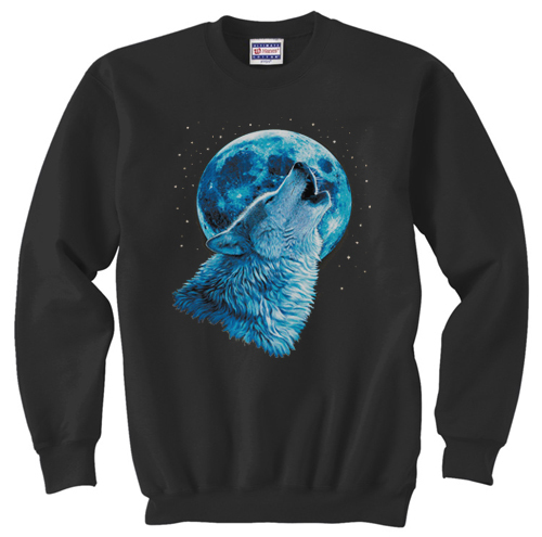 Lone wolf howling the moon - lone,