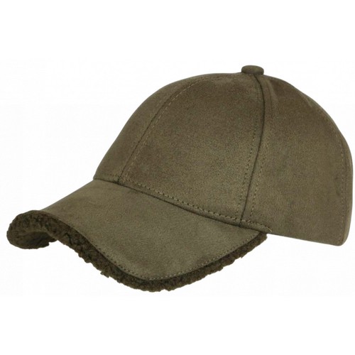 Casquette daim fourrure - fourrure, vert
