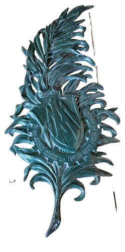 Ancienne plaque palme - plaque, bronze
