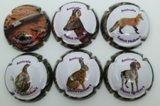 Série de 6 Capsules de champagne Caux chasse 2019. TE