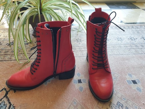 Chaussures femme bottines cuir