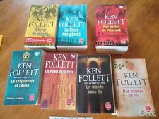 LOT 7 LIVRE  KEN FOLLET POCHE ROMAN PILIERS TERRE CHUTE MONDE
