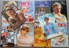 Lot/ 10 revues phildar mailles - tricots -modèles  pull / veste / polo - vintage