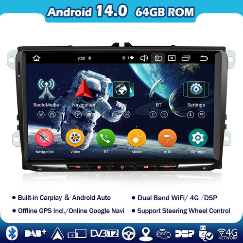 64gb android autoradio - 4+64gb, 14