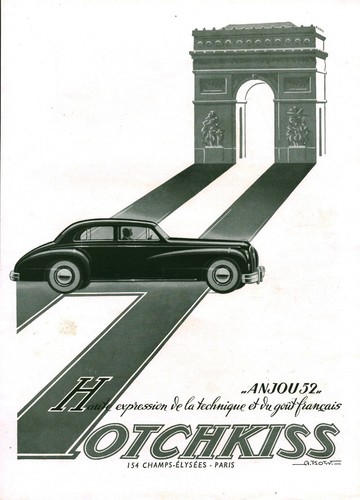 Publicité ancienne voiture