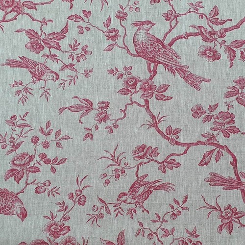 Toile lin mésanges - de,