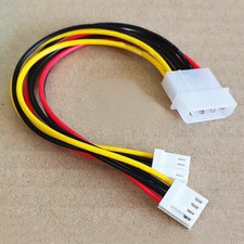 PC Câble Adaptateur Cordon D'alimentation Molex 4Pin 5.25" À 2x 3.5" Floppy FDD