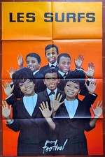 Affiche originale LES SURFS Disques Festival Musique Concert Malgache 60's