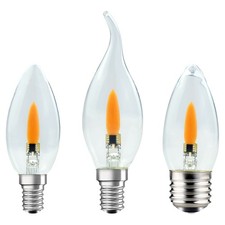 Ampoules À Filament LED Bougie 1W Clair Chaud Effet Flamme Lumière Clignotante