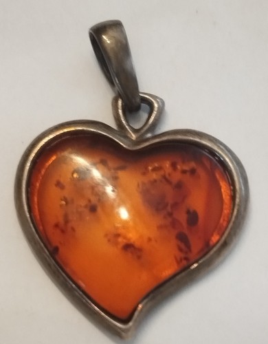 Ancien pendentif coeur - coeur, en
