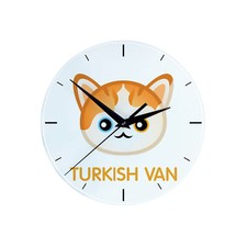 Van turc horloge avec un chat