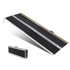 VEVOR Rampe de fauteuil roulant pliante de seuil alu portable 243,84 cm 363 kg