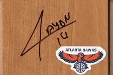 Atlanta Hawks Gustavo Ayon Signed Floorboard COA