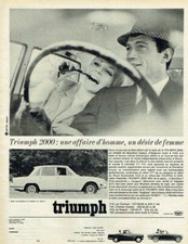 Publicité Advertising 1020 1966  Triumph 2000   affaire d'homme Herald 1200 TR4