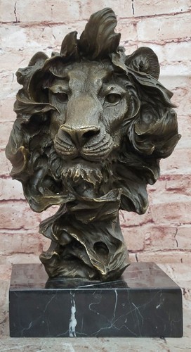 Bronze lion tête statue - tête,