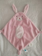 Doudou Plat Tex Lapin Rose