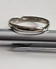 Bague Alliance En Or Blanc 333 Vintage Germany Taille 63