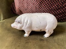 Ancienne Tirelire Cochon Fonte 