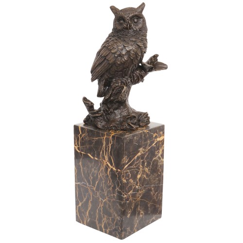 Statue bronze hibou - statue,