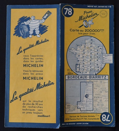 Carte michelin bordeaux - michelin, 78