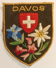 Écusson DAVOS Suisse en tissu