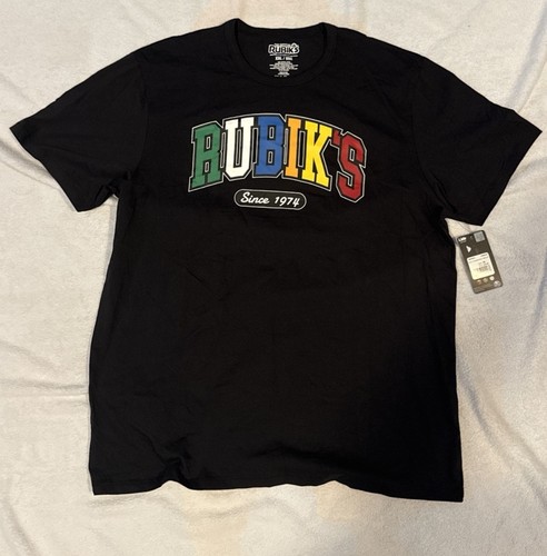 Rubik cube shirt mens black - rubik's,