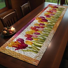 Tulips Quilted Table Runner