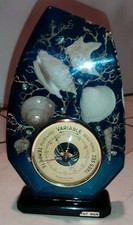 Barometre Vintage Coquillages Crustacés Inclusions