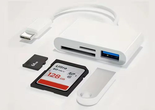 Lecteur carte usb en - usb-c, 3-en-1