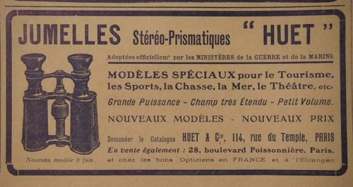 Publicité presse 1903 huet - de,