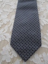 Cravate Lancel 100% Soie gris/bleu avec motif