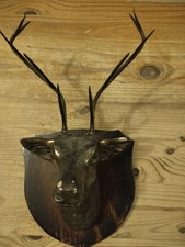 Sculpture Tête de Cerf Laiton