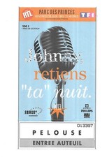 RARE / TICKET BILLET CONCERT - JOHNNY HALLYDAY : LIVE A PARIS FRANCE 1993 PLACE