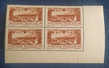 BLOC 4 TIMBRES GUYANE POSTE AÉRIENNE N° 11 NEUF** 